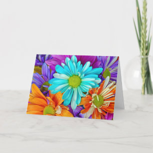 Carte Daisy Bouquet coloré Fête des Mères