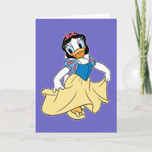 Carte Daisy Duck habillé en blanc neige