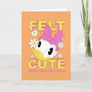 Carte Daisy Duck "Mignonne" Graphique Floral Rétro