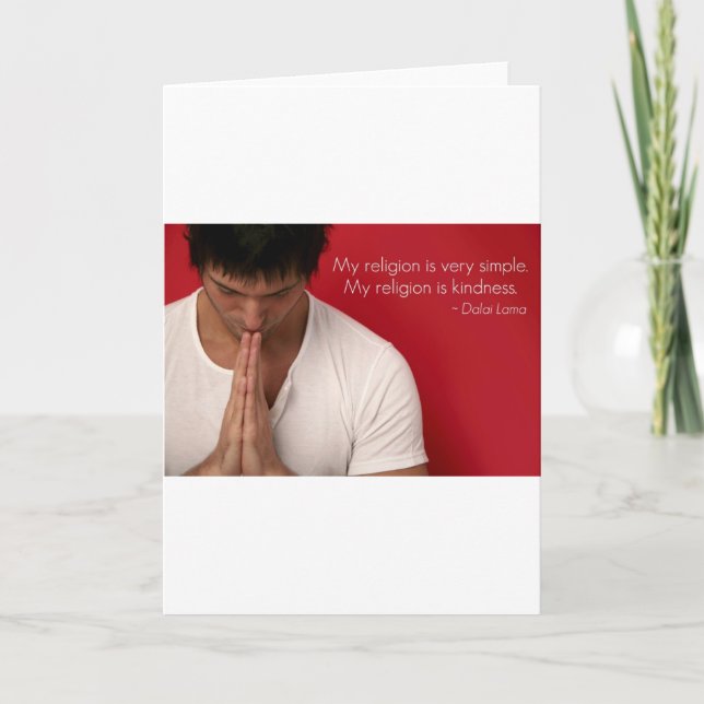 Carte Dalai Lama "ma religion est citation de (Devant)
