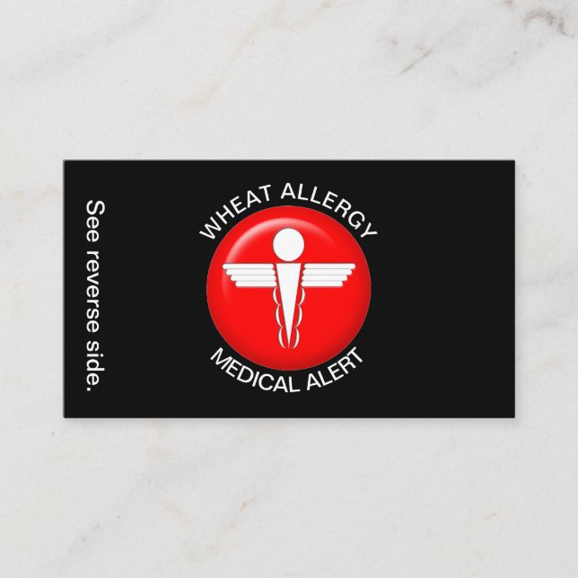 Carte d'alerte Médicale contre les allergies au BL (Devant)
