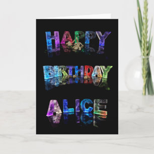 Carte d'Alice de joyeux anniversaire