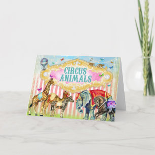 CARTE D'ALIMENTS POUR ANIMAUX DE CIRQUE DE