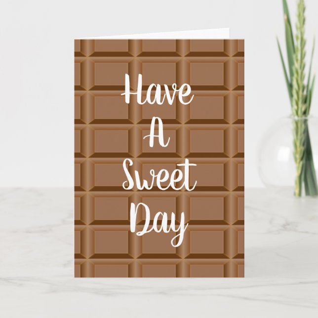 Carte dalle de chocolat Brown à motif (Devant)