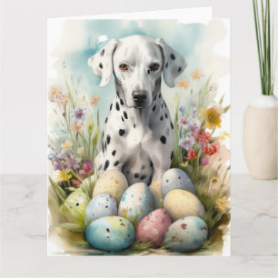 Carte Dalmatien avec oeufs de Pâques