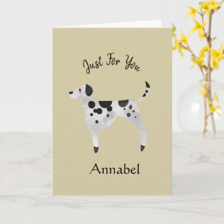 Carte Dalmatien Personnalisé Super Mignon