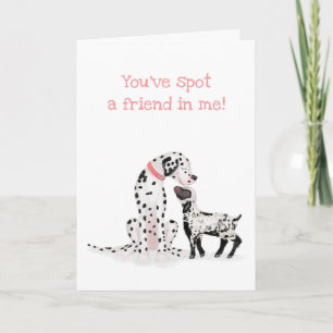 Carte Dalmation & agneau 'Vous avez un ami en moi'