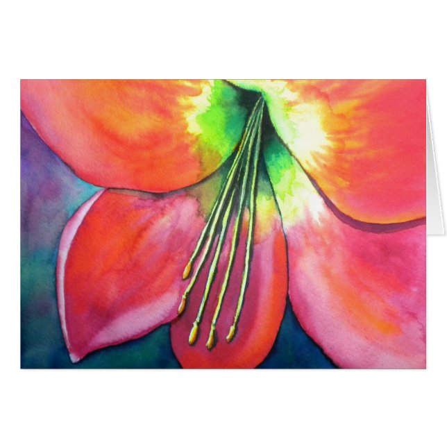 Carte d'amaryllis (Devant Horizontal)