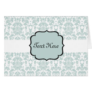 Carte Damas Blue Letterpress