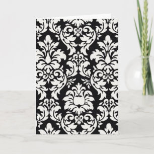Carte Damassé noire et blanche