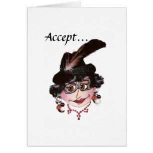 Carte-Dame acceptant humoristique