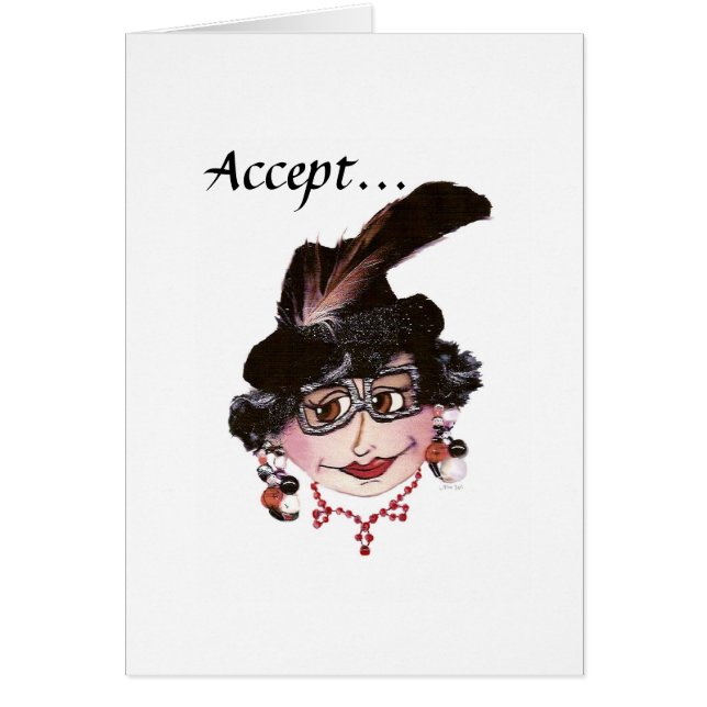 Carte-Dame acceptant humoristique (Devant)