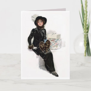 Carte Dame en noir