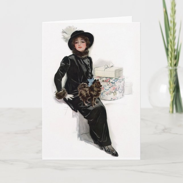 Carte Dame en noir (Devant)