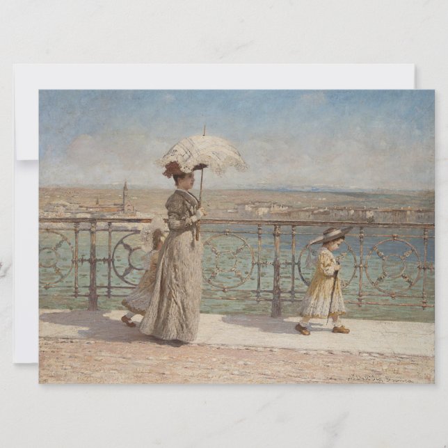 Carte Dame et filles sur le pont Ponte Nuovo, Vérone (Devant)