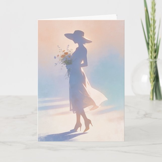 Carte "Dame Silhouette" (Devant)