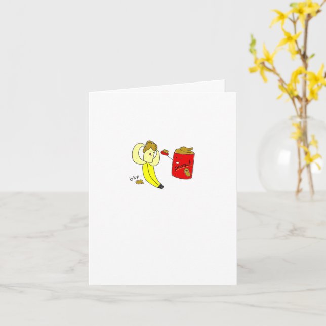 Carte d'ami au beurre d'arachide et à la banane (Fleur jaune)