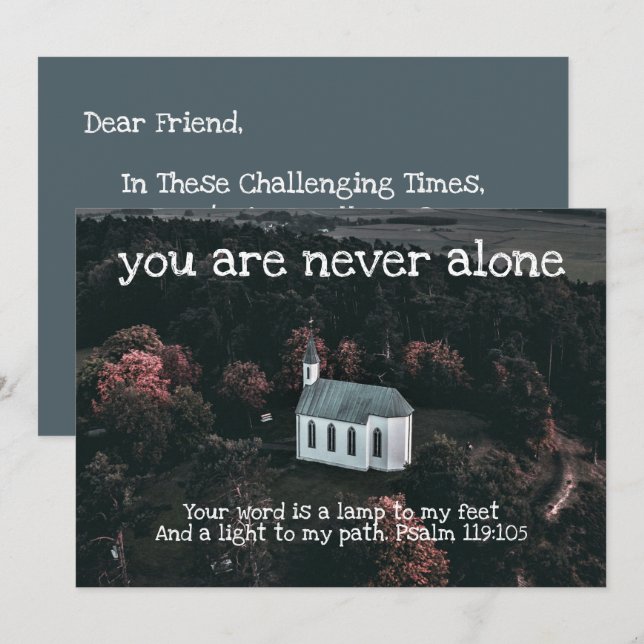 Carte d'ami Christian Encouragement (Devant / Derrière)