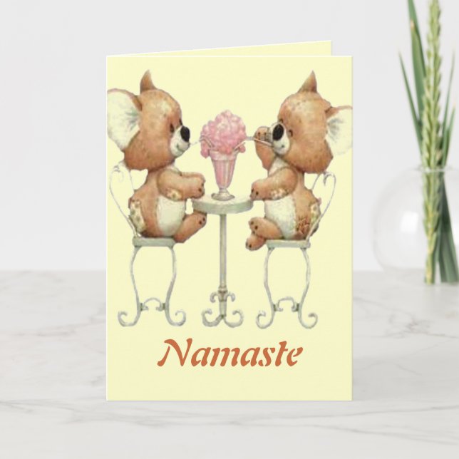 Carte d'ami Namaste (Devant)