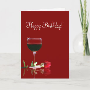Carte d'ami pour l'anniversaire du vin
