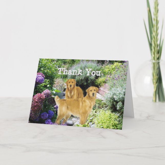 Carte d'amis de Merci de chiens d'arrêt d'or (Devant)
