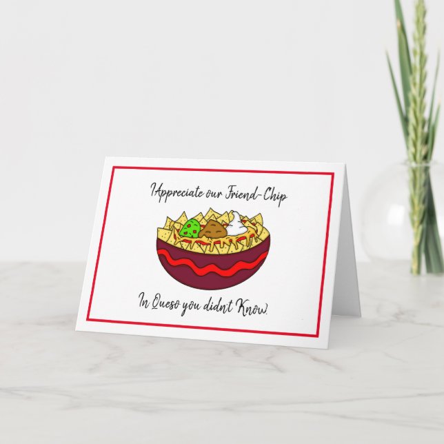 Carte d'amitié amusante, Puns de nourriture (Devant)
