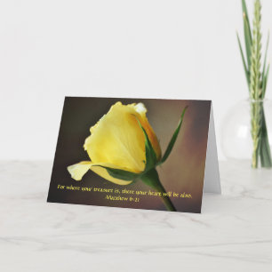 Carte d'amitié Faith Yellow Rose