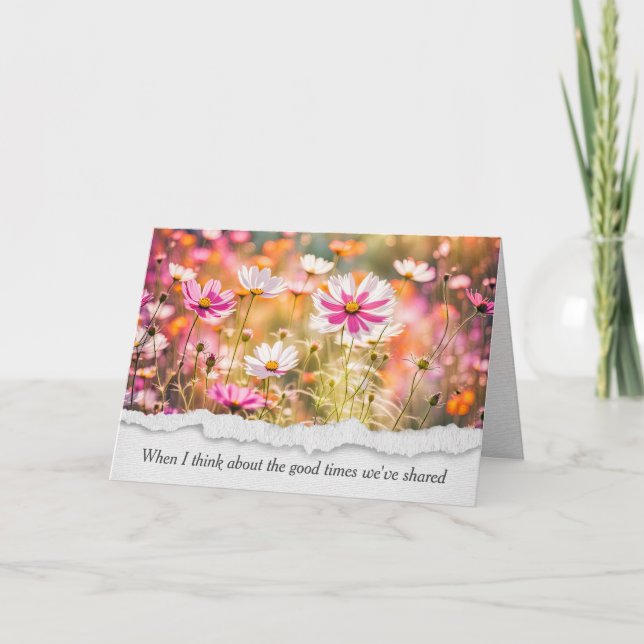 Carte d'amitié Fleur sauvage été (Devant)