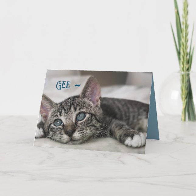 CARTE D'AMITIÉ GEE KITTY (Devant)