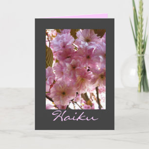 Carte d'amitié Merci Cherry Blossom Haiku