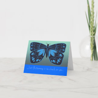 Carte d'amitié papillon stylisée