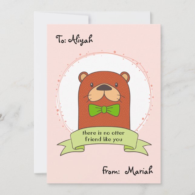 Carte d'amitié pour enfants à plat (Devant)