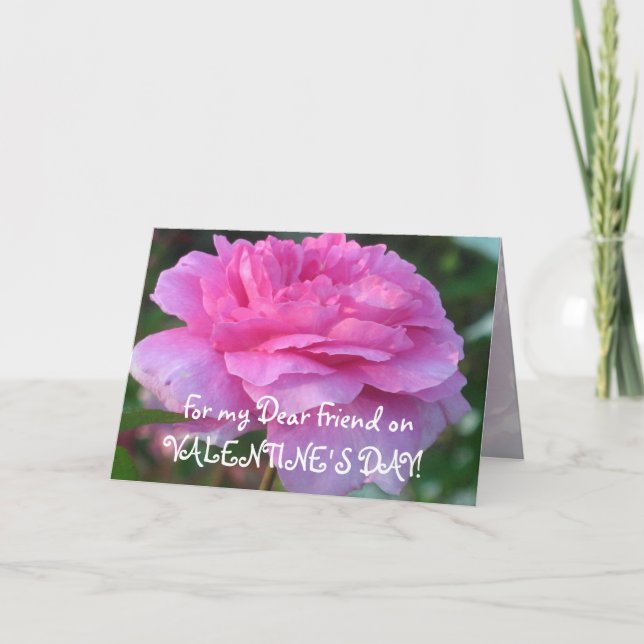 Carte d'amitié rose (Devant)