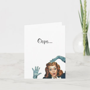 Carte d'amitiés Retro Belated Birthday Oops