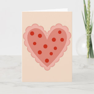 Carte d'amour à cœur pois