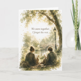 Carte d'amour à l'aquarelle Nous étions ensemble