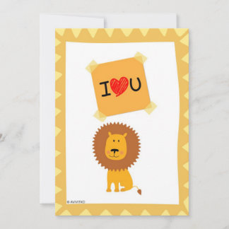 carte d'amour animaux mignons