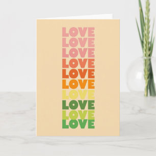 Carte d'amour aux couleurs variées