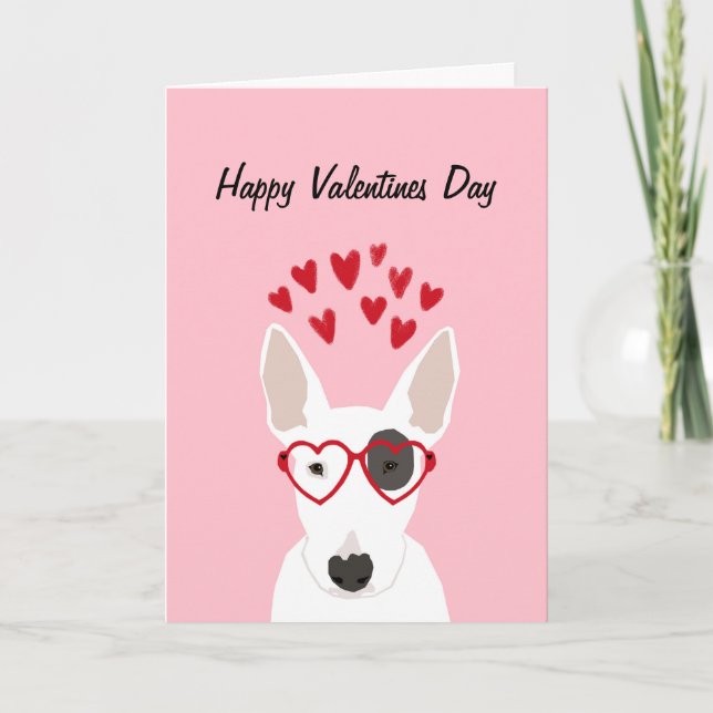 Carte d'amour Bull Terrier Valentines (Devant)
