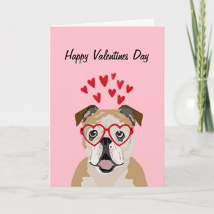 Carte d'amour Bulldog Valentines anglais
