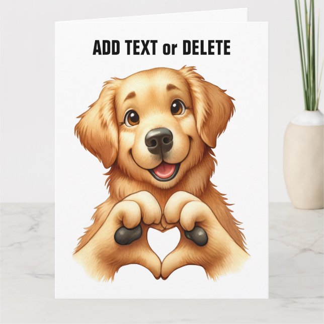 Carte d'amour Cute Canine (Devant)