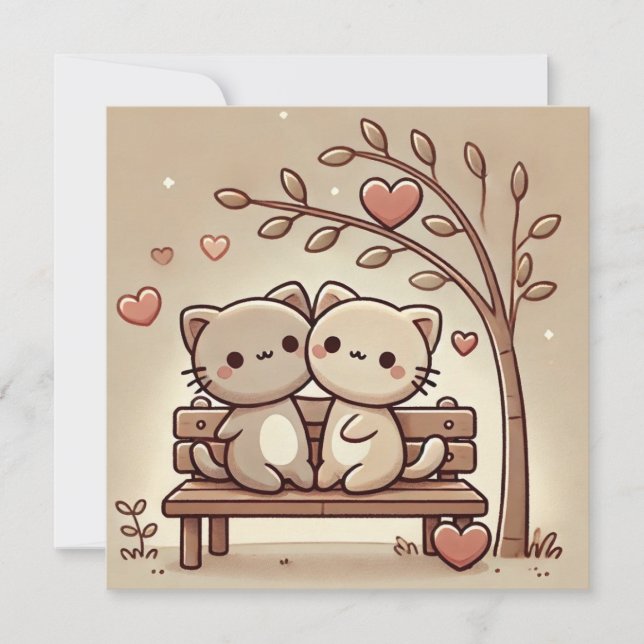 Carte d'amour de banc cosy (Devant)