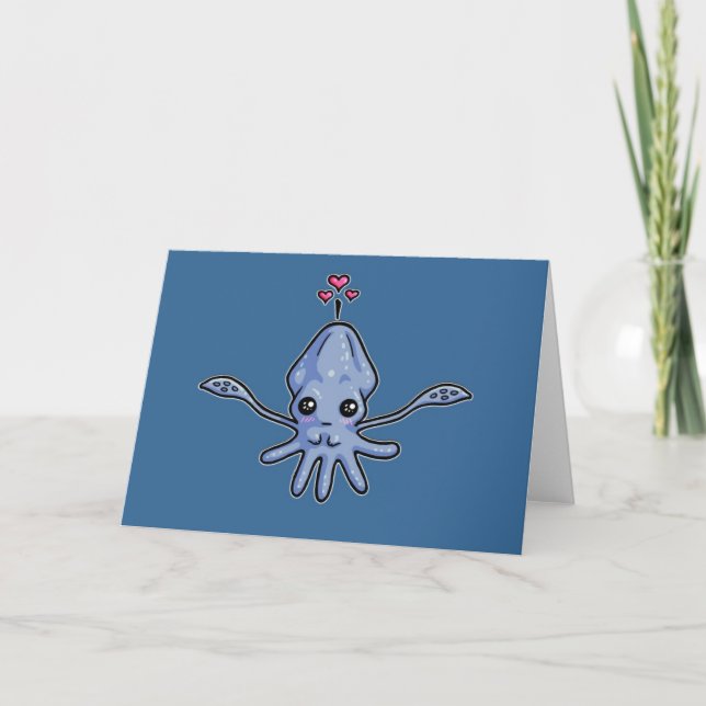 Carte d'amour de calmar (Devant)