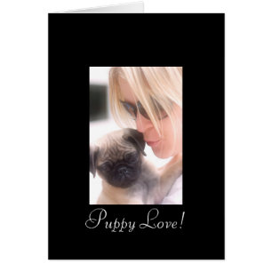 Carte d'amour de chiot