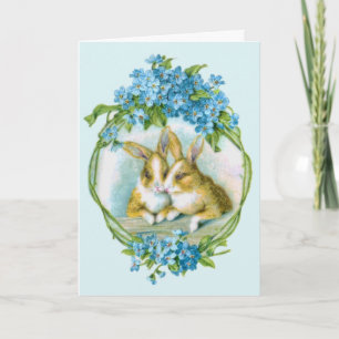 Carte d'amour de lapin de Pâques