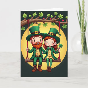 Carte d'amour de lutin Clover Hearts