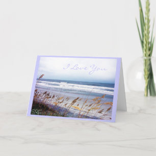 Carte d'amour de plage