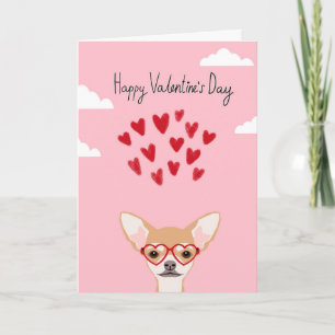 Carte d'amour de Valentines de chiwawa - chien