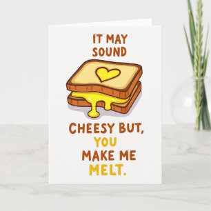 Carte d'amour drôle au fromage fondu