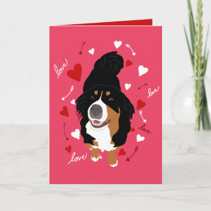 Carte d'amour du chien de montagne bernois
